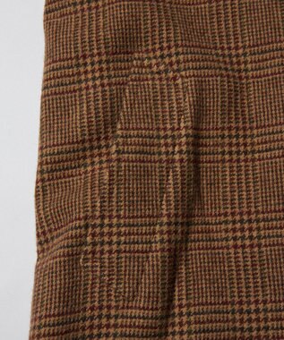 J.PRESS MEN 【JAPAN TWEED with REAL SHETLAND】ガンクラブチェック バルカラーコート ブラウン系4