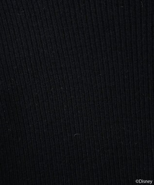 earth music&ecology Ｄｉｓｎｅｙ／フィガロ刺繍袖フェザーニット Black