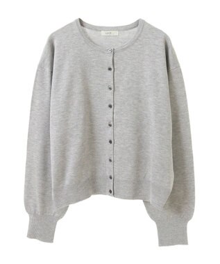 earth music&ecology ＵＶカット加工クルーネックニットカーディガン Gray Mixture