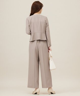 ANY SIS 【UVカット・接触冷感・吸水速乾】スマートビューティストレッチ ペプラムショート ジャケット グレージュ