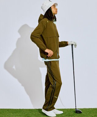 PW CIRCULUS 【撥水加工/ストレッチ】【MEN】2Way デタッチャブルブルゾン（長袖/半袖）  ゴルフ カーキ系