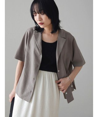 Green Parks 接触冷感　開襟シャツ Mocha