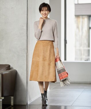 J.PRESS LADIES 【洗える】KNIT BASIC ハイネック ニット ベージュ系