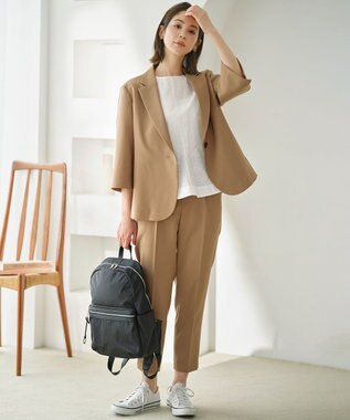 組曲 L 【WEB限定カラーあり】エンブロイダリーレース ペプラムブラウス アイボリー系