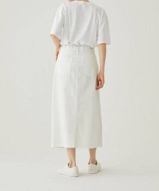 caqu FS 4/5丈 デニムスカート white