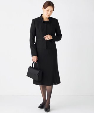 自由区 FORMAL 【襟華やか】エレガント ジャケット＋ワンピース ブラック系