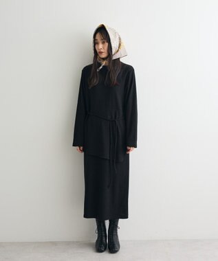 CRAFT STANDARD BOUTIQUE ラップ風デザインワンピース Black