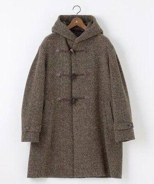 JOSEPH ABBOUD 【キングサイズ・軽量/シェットランドツィード/インポート素材】 シェットランドツィード ダッフルコート ダークブラウン系7