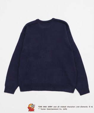 WEGO JERRY　シャギージャガードニット ネイビー