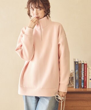 AMERICAN HOLIC ハーフＺＩＰポンチプルオーバー Pink