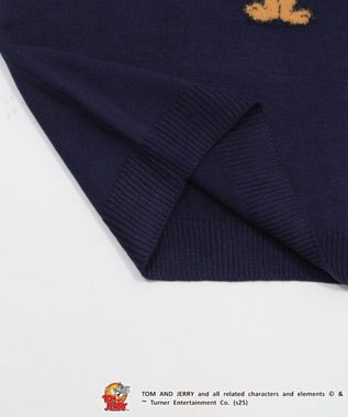 WEGO JERRY　シャギージャガードニット ネイビー