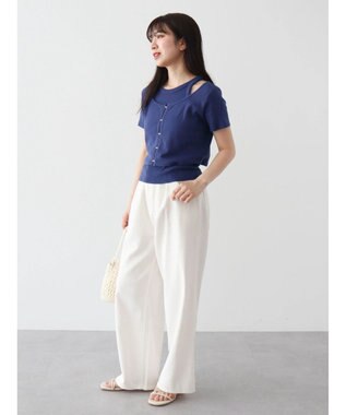 Green Parks ・swing by SET2点カーディガン&タンク Navy