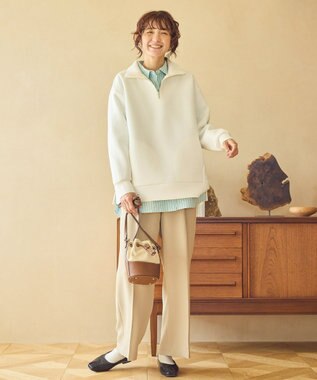 AMERICAN HOLIC ハーフＺＩＰポンチプルオーバー Off White