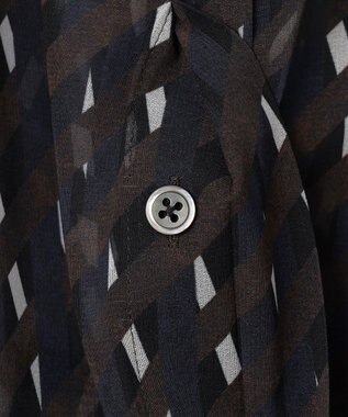 23区 【洗える】Ratti ウォールプリント ワンピース ブラウンプリント