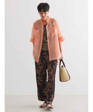 AMERICAN HOLIC シアーバックフレアＷポケットシャツチュニック Pink