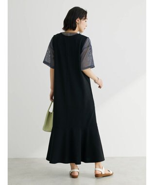 Green Parks カットジョーゼットマーメイドジャンスカ Black