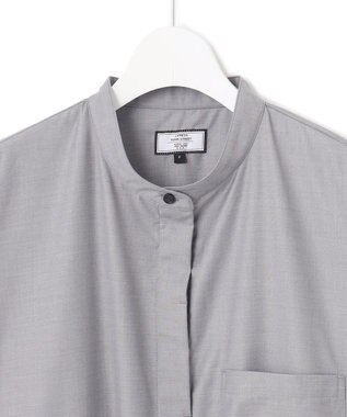 J.PRESS YORK STREET 【WOMEN】バックドレープ シャツワンピース ライトグレー系