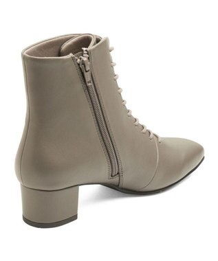 AcureZ スッキリシルエットのレースアップデザイン「生活防水×スタイリッシュブーツ」 カーキ