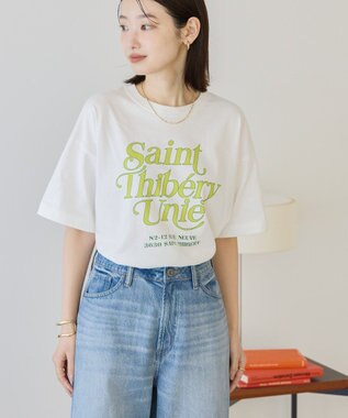 AMERICAN HOLIC デザインロゴプリントＴシャツ Off White