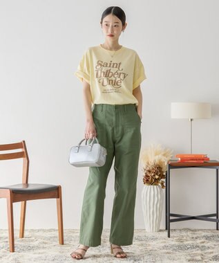 AMERICAN HOLIC デザインロゴプリントＴシャツ Yellow