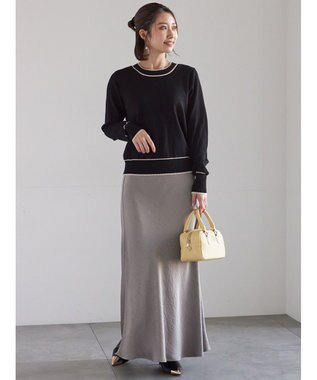 Te chichi ヴィンテージサテンナロースカート モカ