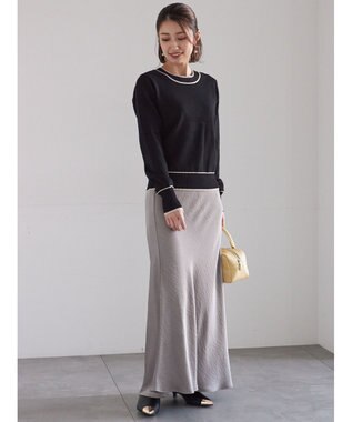 Te chichi ヴィンテージサテンナロースカート モカ