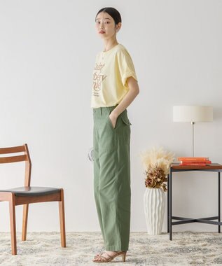 AMERICAN HOLIC デザインロゴプリントＴシャツ Yellow