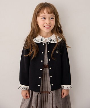 ANY KIDS まいにちスナップカーディガン ブラック