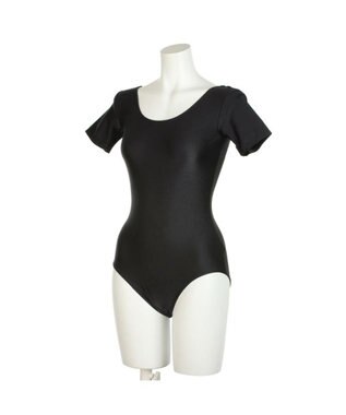 Chacott 丸首半袖レオタード（オペコット） ブラック