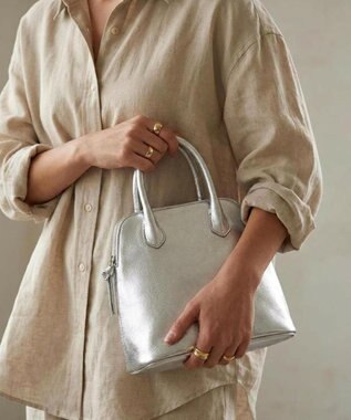 FOLNA RD ホイルレザーブガッティボストンバッグ