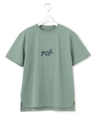 J.PRESS YORK STREET 【WOMEN】ベーシックロゴ Tシャツ ライトグリーン系