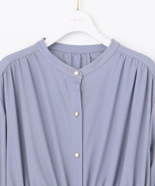 ANY SIS 【洗える】カナパジャージー ワンピース ライトブルー