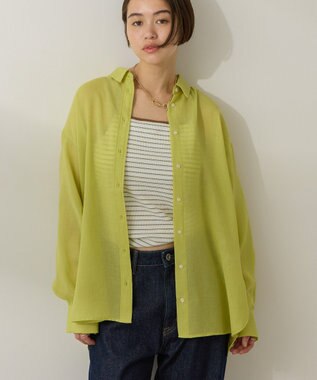 AMERICAN HOLIC シアーボイルレギュラーシャツ Pistachio