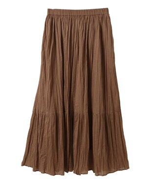 AMERICAN HOLIC ボイルクリンクルティアードスカート Mocha