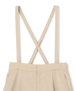 uncrave ウォッシャブルドライサップ バミューダパンツ（サスペンダー付き） シャンブレーベージュ