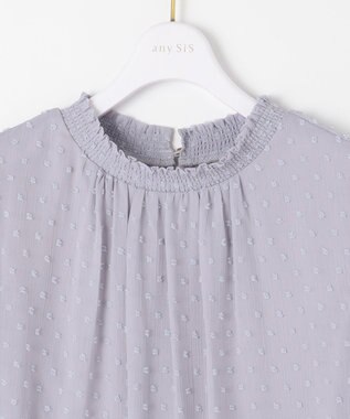 ANY SIS L 【美人百花6月号掲載】カットドビー ブラウス ラベンダー