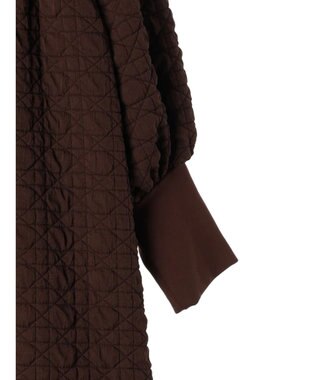 Green Parks armonia．異素材切替ワンピース Brown