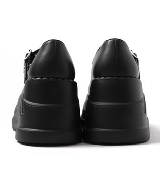 WEGO 厚底ハトメワンストラップシューズ ブラック