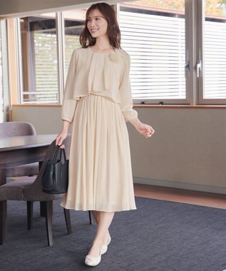 Tiaclasse 【新色追加】シフォンドレープワンピース アイボリー