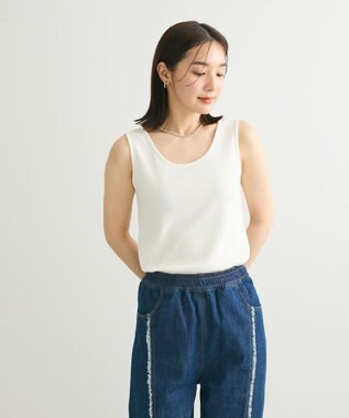 Green Parks ＢＰ　２ＷＡＹリブタンクトップ White