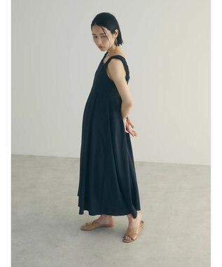 Green Parks armonia.ギャザーストラップワンピース Navy