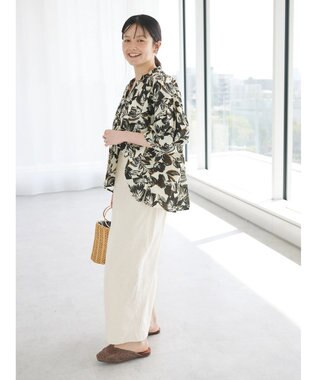 CRAFT STANDARD BOUTIQUE インド綿アソート柄シャツチュニック Ivory