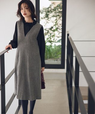 組曲 S 【加藤ローサさん着用】アンティークオーガンフリル ブラウス ブラック系