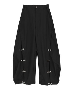 Green Parks トランスフォームワイドバルーンパンツ Black