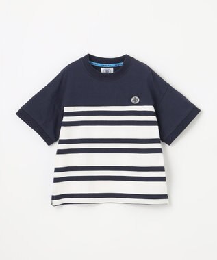 J.PRESS KIDS  【100-130cm】 ボーダービックシルエットＴシャツ ネイビー
