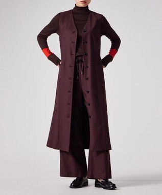 Paul Smith カシミアブレンド フランネル ジャンパースカート ワインレッド