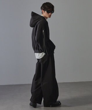 Green Parks トランスフォームワイドバルーンパンツ Black