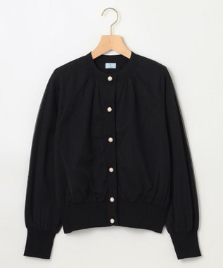 組曲 L 【WEB限定】チュールニット ブルゾン ブラック系