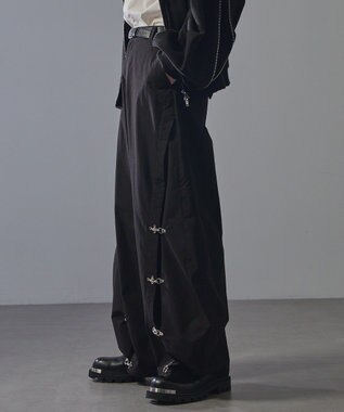 Green Parks トランスフォームワイドバルーンパンツ Black