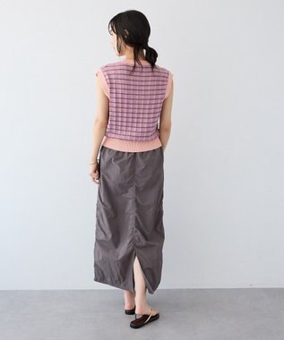 CRAFT STANDARD BOUTIQUE リンクスチェックニットベスト Purple